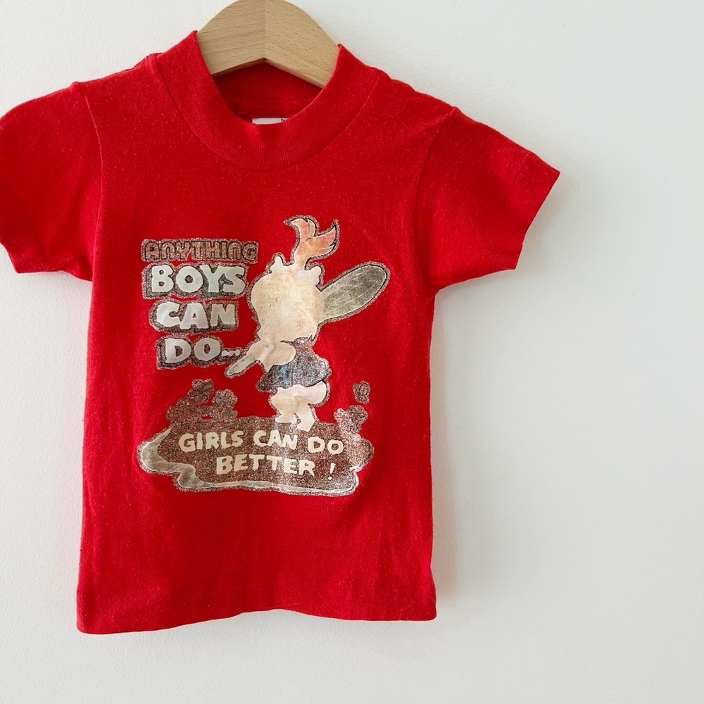 Vintage Pebbles Flintstones T, size 2T (tagged 3T but runs small)